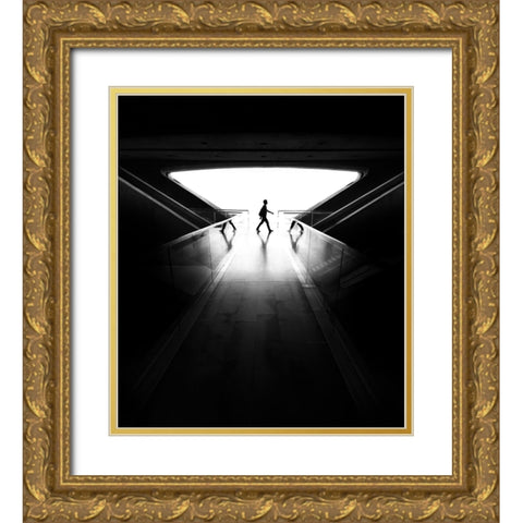 Time Travel Gold Ornate Wood Framed Art Print with Double Matting by Marques, Eduardo
