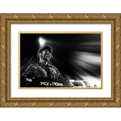 Feeling The Blues Gold Ornate Wood Framed Art Print with Double Matting by Domont, Jois