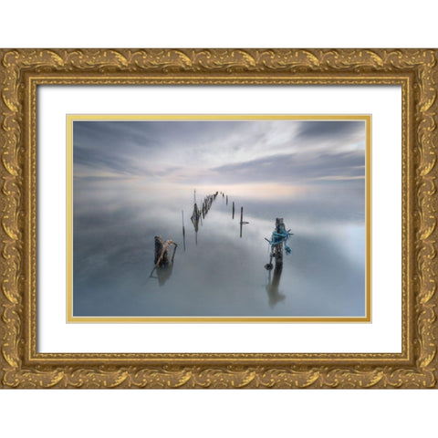 The Quiet Place Gold Ornate Wood Framed Art Print with Double Matting by Guerola, Joaquin