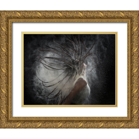 Hair With Dust Gold Ornate Wood Framed Art Print with Double Matting by Rosenblatt, Ronen