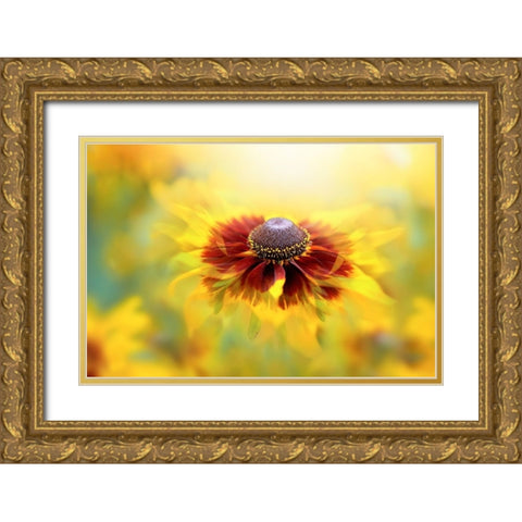 Autumn Glow Gold Ornate Wood Framed Art Print with Double Matting by Parker, Jacky