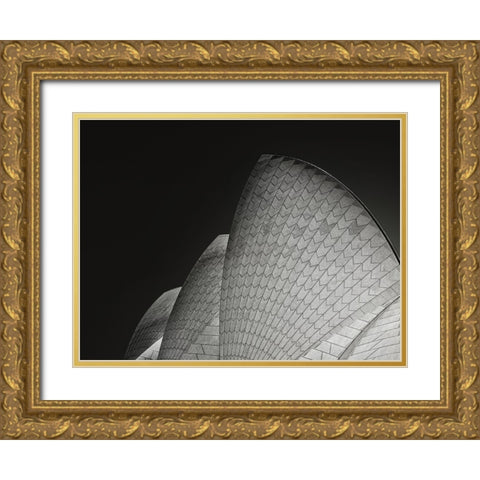 Rafters And Curves Gold Ornate Wood Framed Art Print with Double Matting by Guillemot, Mathilde