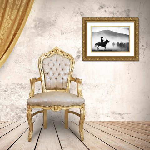 His Territory! Gold Ornate Wood Framed Art Print with Double Matting by Pancareken, Yavuz