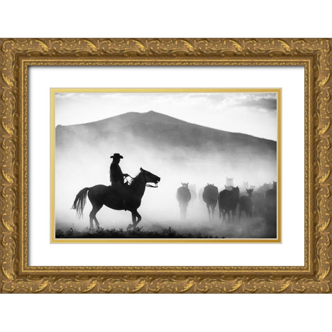 His Territory! Gold Ornate Wood Framed Art Print with Double Matting by Pancareken, Yavuz