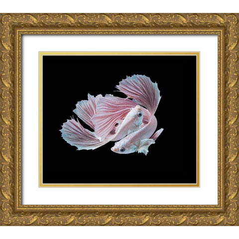 The Love Gold Ornate Wood Framed Art Print with Double Matting by Halil, Andi