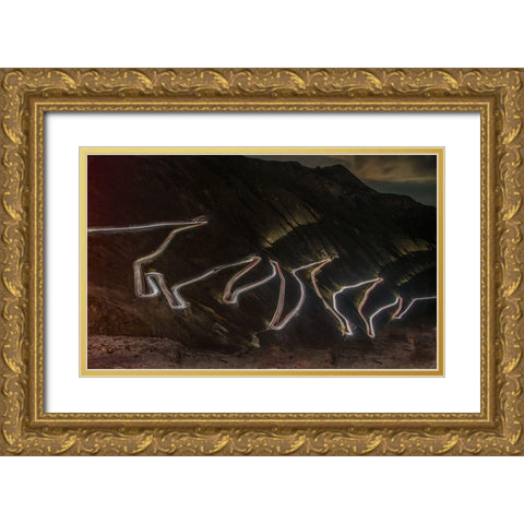 Passo Dello Stelvio Gold Ornate Wood Framed Art Print with Double Matting by Caleffi, Emanuele