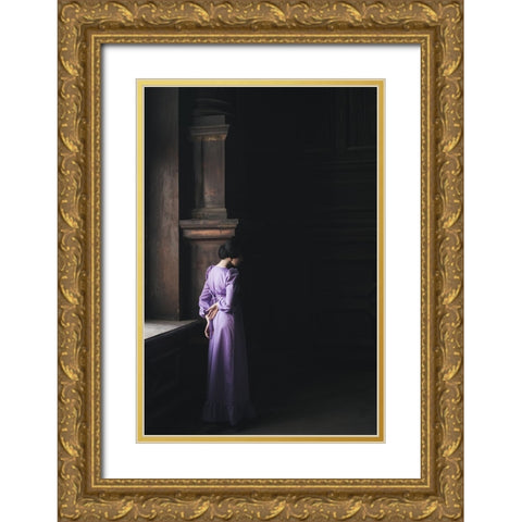 Sylvia Gold Ornate Wood Framed Art Print with Double Matting by Gorecka, Dorota