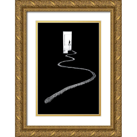 Tate Museum  London Gold Ornate Wood Framed Art Print with Double Matting by Eichelberg, Amnon