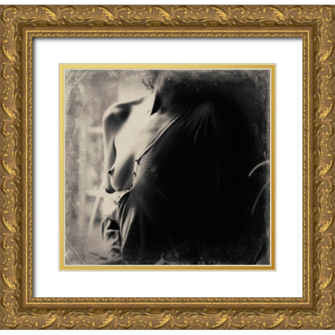 Untitled Gold Ornate Wood Framed Art Print with Double Matting by Bousca, Bogdan