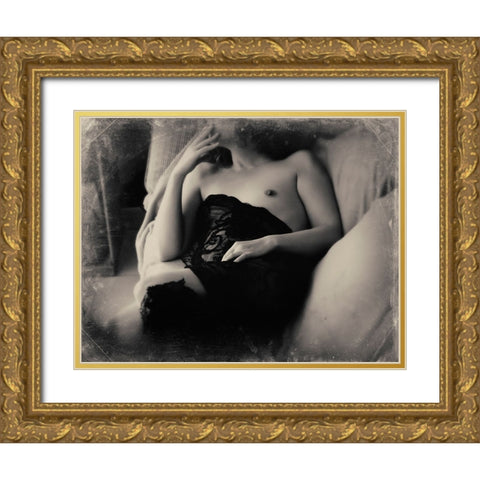 Untitled Gold Ornate Wood Framed Art Print with Double Matting by Bousca, Bogdan