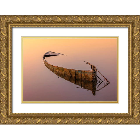 Rest Gold Ornate Wood Framed Art Print with Double Matting by Forner Rodriguez, Joaquin