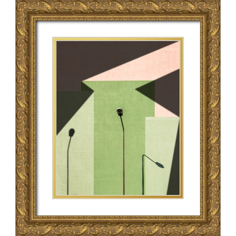 III Gold Ornate Wood Framed Art Print with Double Matting by aRRO