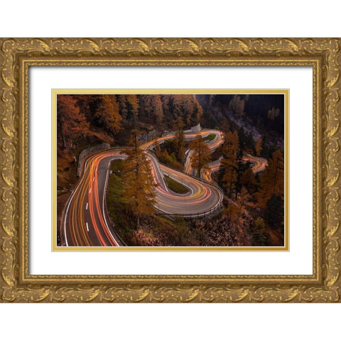 Unwinding Gold Ornate Wood Framed Art Print with Double Matting by Agazzi, Andreas