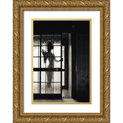 ShaÂWa Gold Ornate Wood Framed Art Print with Double Matting by Amenomori, Keiichiro