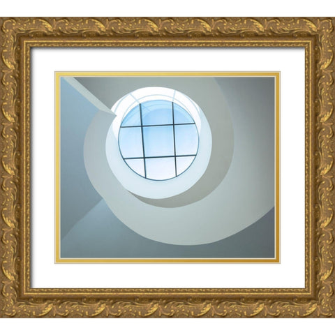 Looking Up Gold Ornate Wood Framed Art Print with Double Matting by Wogeck, Marianne