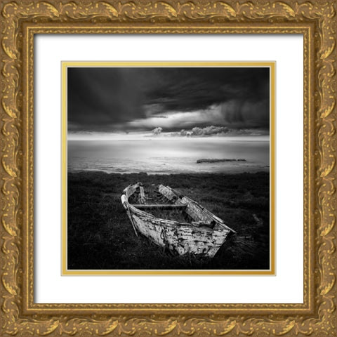 In A Broken Dream Gold Ornate Wood Framed Art Print with Double Matting by Digalakis, George