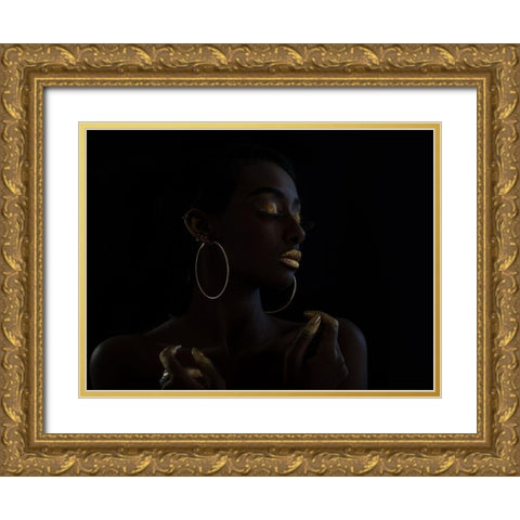 Untitled Gold Ornate Wood Framed Art Print with Double Matting by Eichelberg, Amnon