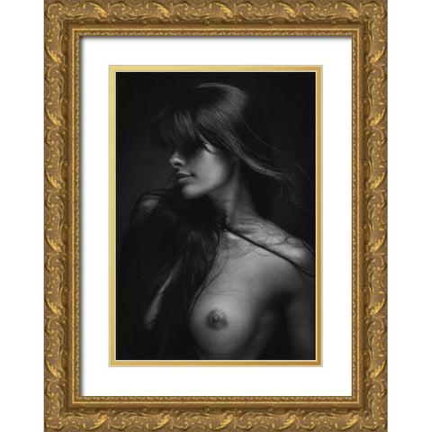 Yanika Gold Ornate Wood Framed Art Print with Double Matting by Rise, Zachar