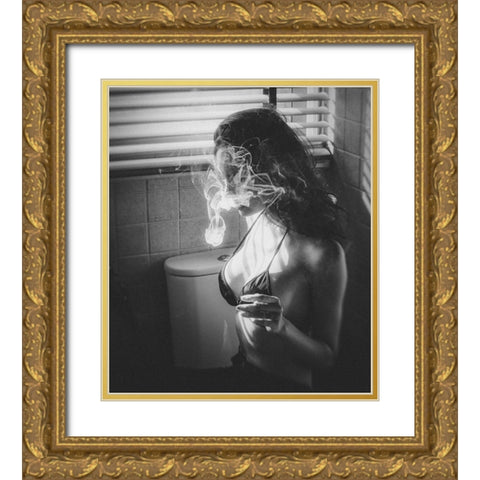 No.89 Gold Ornate Wood Framed Art Print with Double Matting by M, Adirek