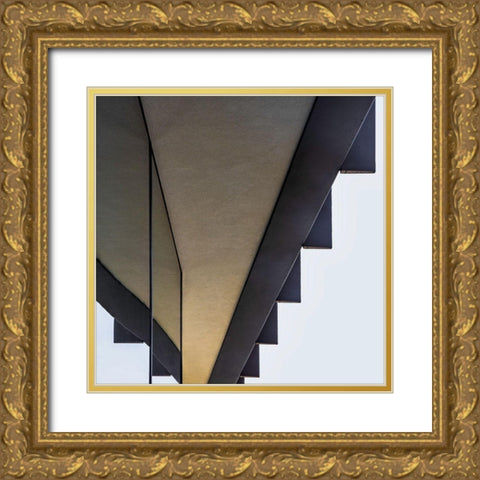 Facciata Dentata Gold Ornate Wood Framed Art Print with Double Matting by Claes, Gilbert