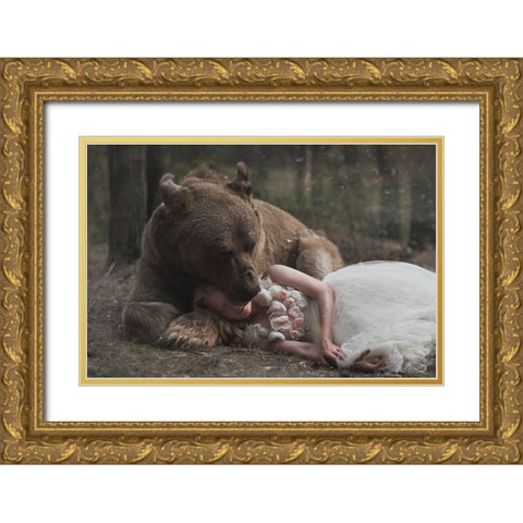 Untitled Gold Ornate Wood Framed Art Print with Double Matting by Barantseva, Olga