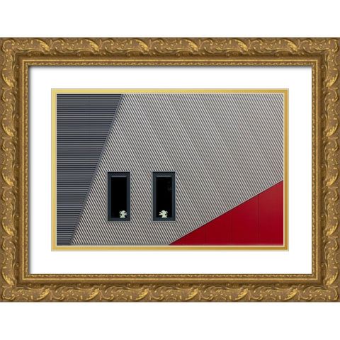 The White Lions Gold Ornate Wood Framed Art Print with Double Matting by Luycx, Theo