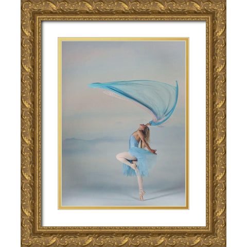 Dance Is Joy Gold Ornate Wood Framed Art Print with Double Matting by Jones, Karen