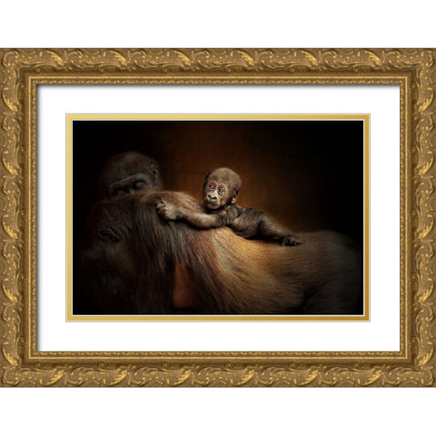 New Life Gold Ornate Wood Framed Art Print with Double Matting by Wenner-Braun, Antje