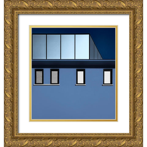 Out Of The Blue Gold Ornate Wood Framed Art Print with Double Matting by Claes, Gilbert