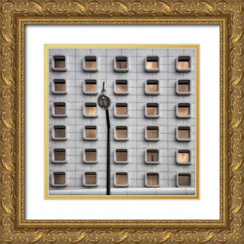 Beehive Gold Ornate Wood Framed Art Print with Double Matting by Claes, Gilbert