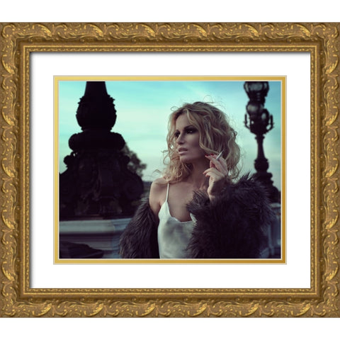 Linger Gold Ornate Wood Framed Art Print with Double Matting by Kreiten, Mike