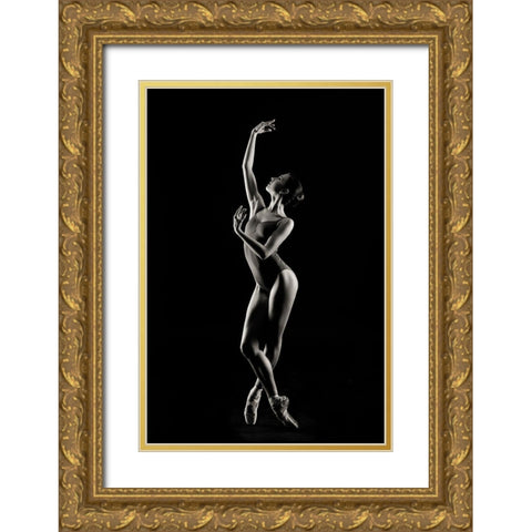 D?Drn?Dandsup3;Dd D?Dddandsup2;Drdandfrac34;Dandsup2;Dd Gold Ornate Wood Framed Art Print with Double Matting by Smirnov, Sergei