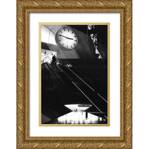 Ascend A Fall Gold Ornate Wood Framed Art Print with Double Matting by Abrantes, Paulo