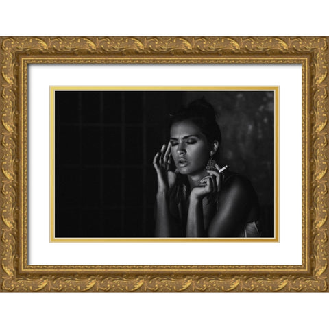 Summer In The City - Simona Gold Ornate Wood Framed Art Print with Double Matting by Krystynek Mqep, Martin