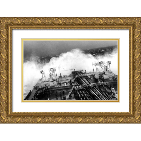 Storm Gold Ornate Wood Framed Art Print with Double Matting by Nesvetaylov, Dmitry