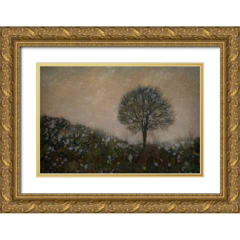 Lonely Gold Ornate Wood Framed Art Print with Double Matting by Talen, Nel