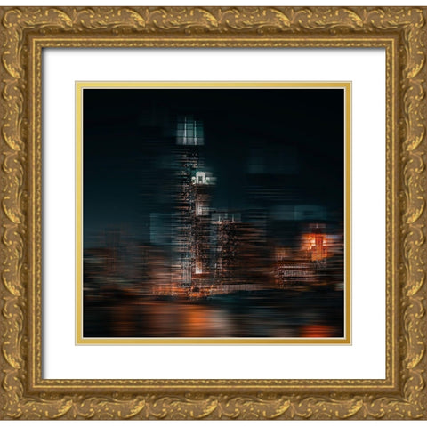 Chicago Gold Ornate Wood Framed Art Print with Double Matting by Chiriaco, Carmine