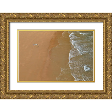 A Couple Gold Ornate Wood Framed Art Print with Double Matting by Kozuh, Primoz