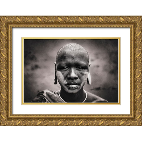 Mursi-Mursi-W Gold Ornate Wood Framed Art Print with Double Matting by Yosifov, Svetlin