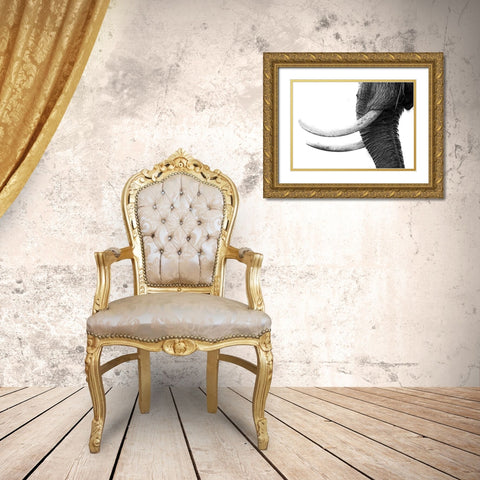 White Gold Gold Ornate Wood Framed Art Print with Double Matting by Marx, Jaco