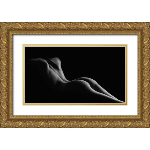 Shoulders Ongoing Gold Ornate Wood Framed Art Print with Double Matting by Valevicius, Aurimas