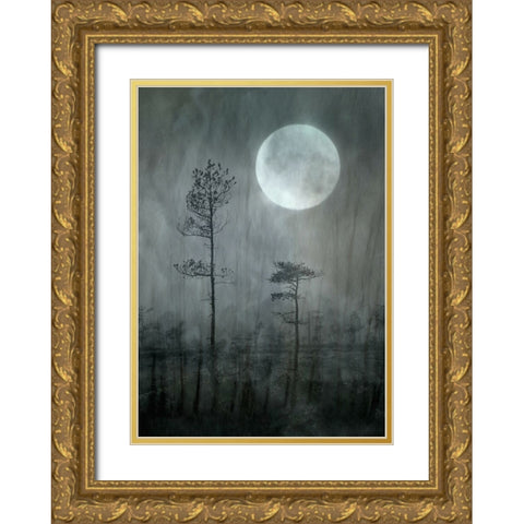 Under The Moon Gold Ornate Wood Framed Art Print with Double Matting by Sillen, Christina