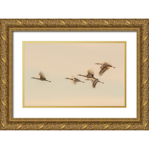 Untitled Gold Ornate Wood Framed Art Print with Double Matting by Wang, Qingsong