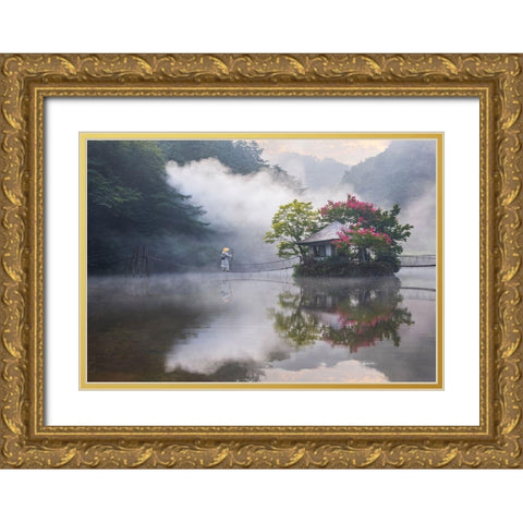 The Wanderer Gold Ornate Wood Framed Art Print with Double Matting by Ryu, Jaeyoun