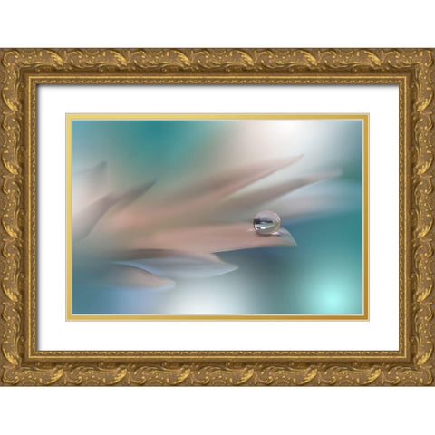 White Symphony.. Gold Ornate Wood Framed Art Print with Double Matting by Nan, Juliana