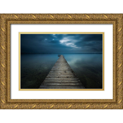 Still Cold Gold Ornate Wood Framed Art Print with Double Matting by Eisenmann, Ulrike