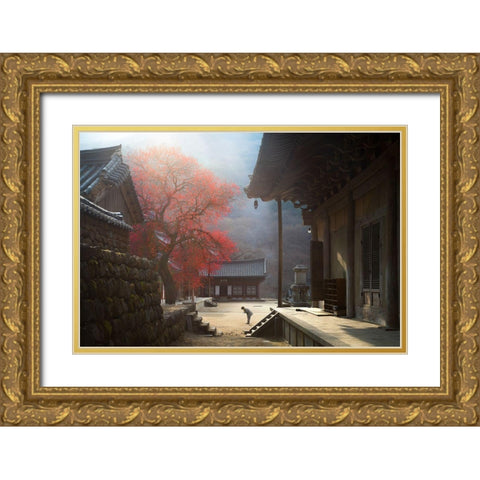 The Fragrance Of A Thousand Years Gold Ornate Wood Framed Art Print with Double Matting by Ryu, Jaeyoun