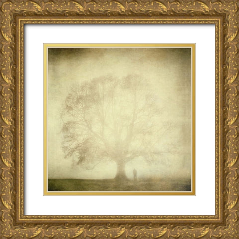 Untitled Gold Ornate Wood Framed Art Print with Double Matting by Topic