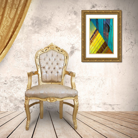 Colorful Separation Gold Ornate Wood Framed Art Print with Double Matting by Van Son, Greetje