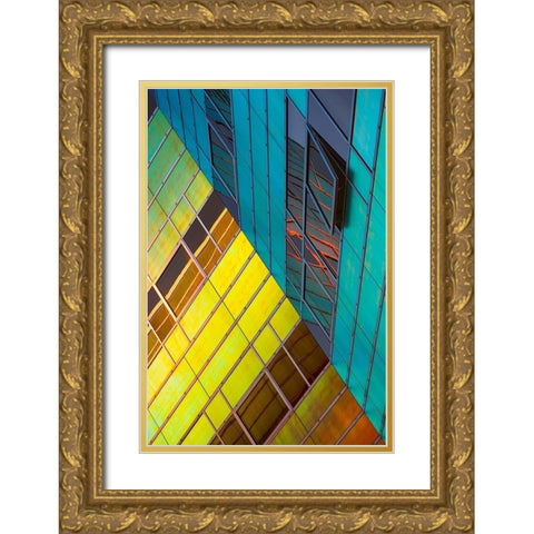 Colorful Separation Gold Ornate Wood Framed Art Print with Double Matting by Van Son, Greetje